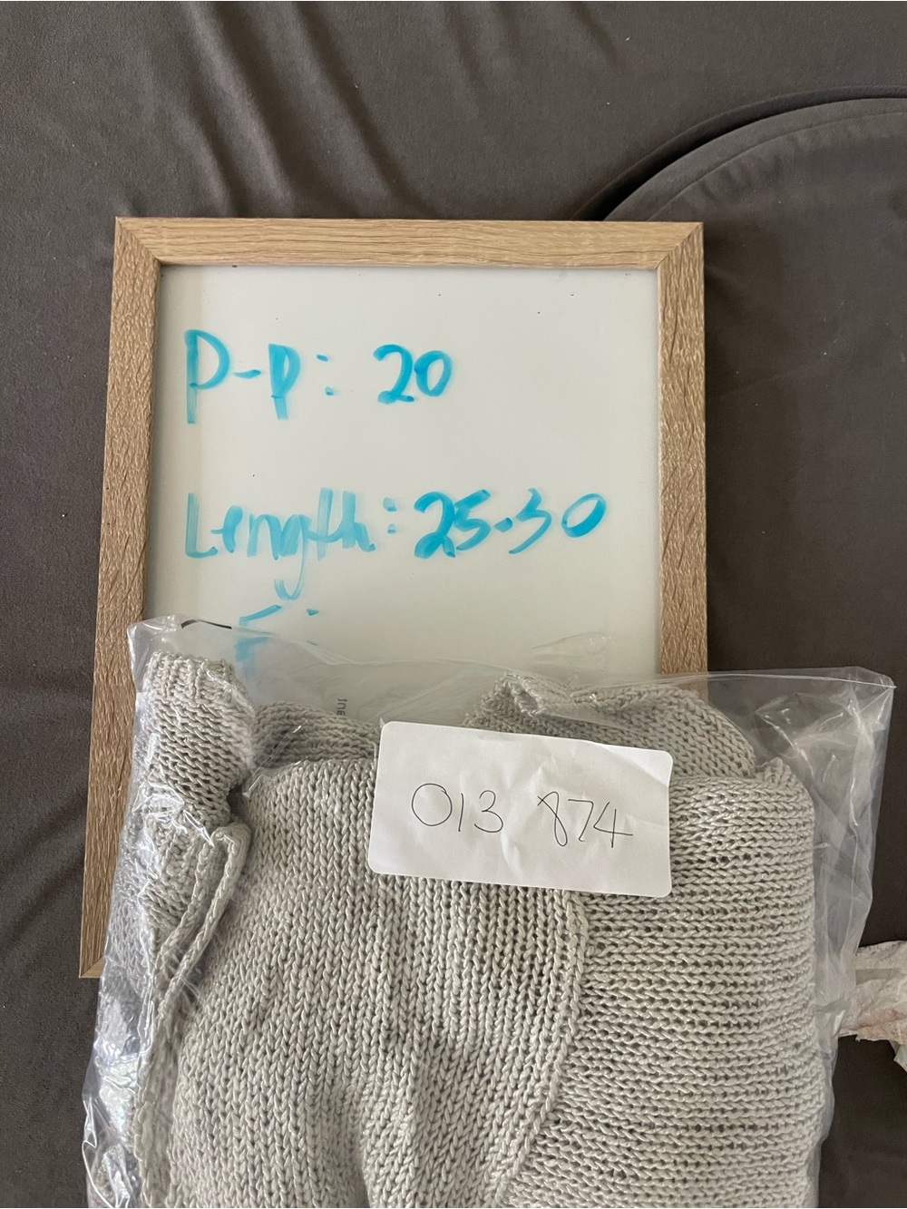Chicos Light Gray & Metalic Open Knit Asymmetrical Knit Sweater - Picture 5 of 5